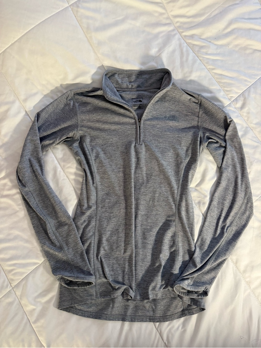 The North Face Women's Heather Gray Half-Zip Pullover